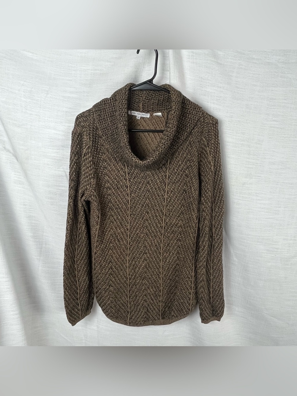 90s sweater - eight eight eight Brown Textured Knit Sweater Loosefit